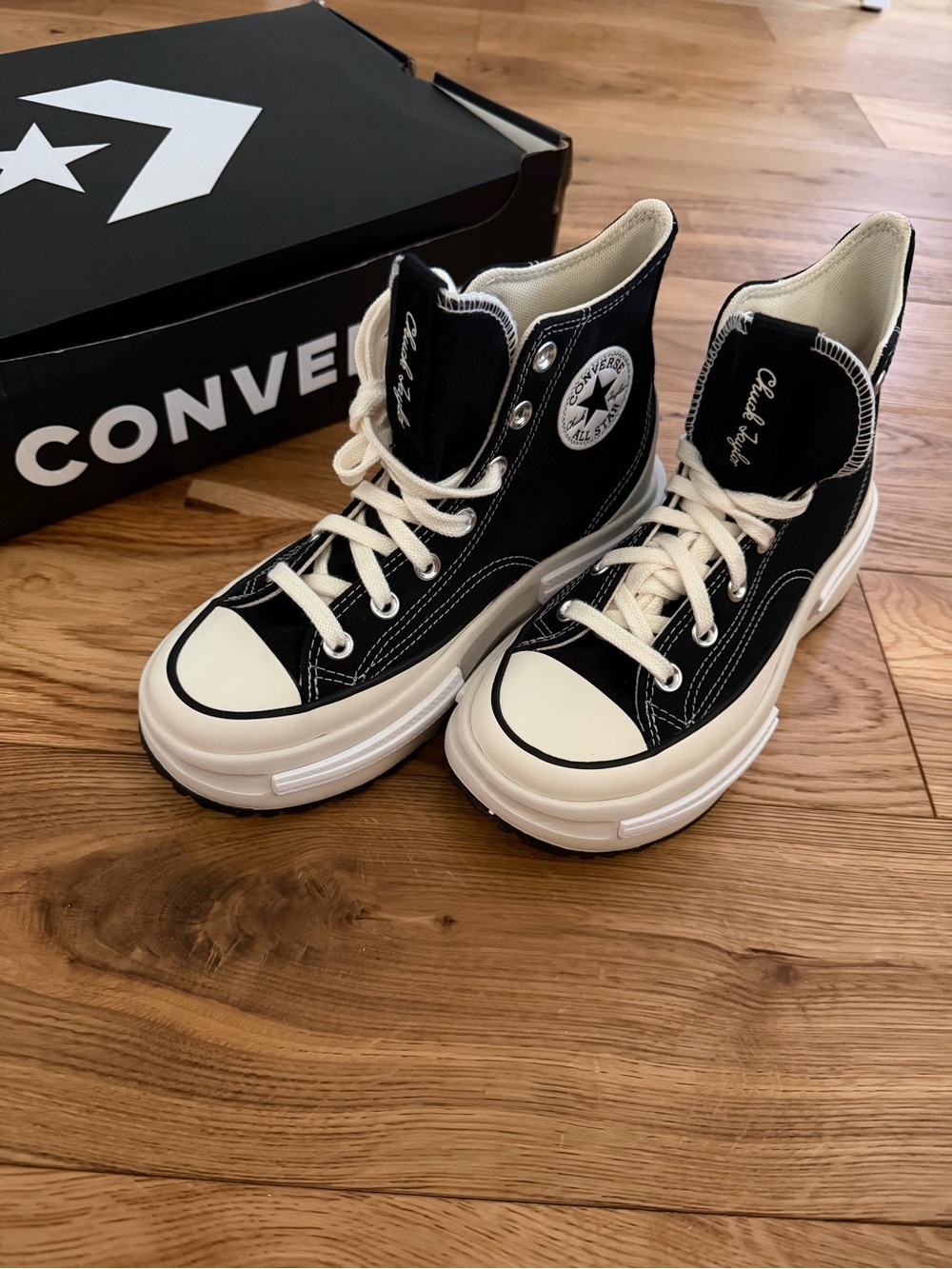NWT Converse Run Star Legacy CX High Platform Black Egret Women’s 5.5